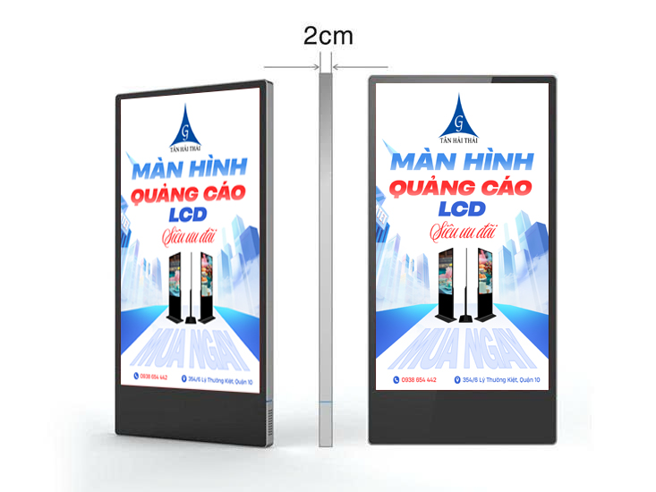 màn hình quảng cáo lcd treo thang máy của Tân Hải Thái