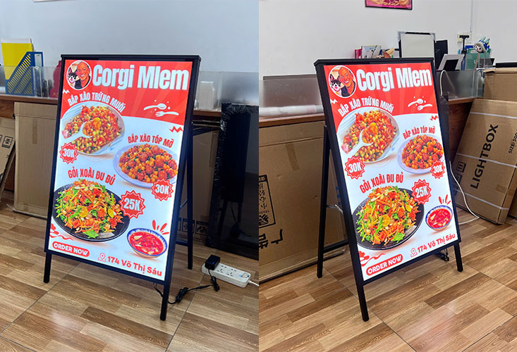 Tranh điện chân đứng chữ A 60x90cm 3