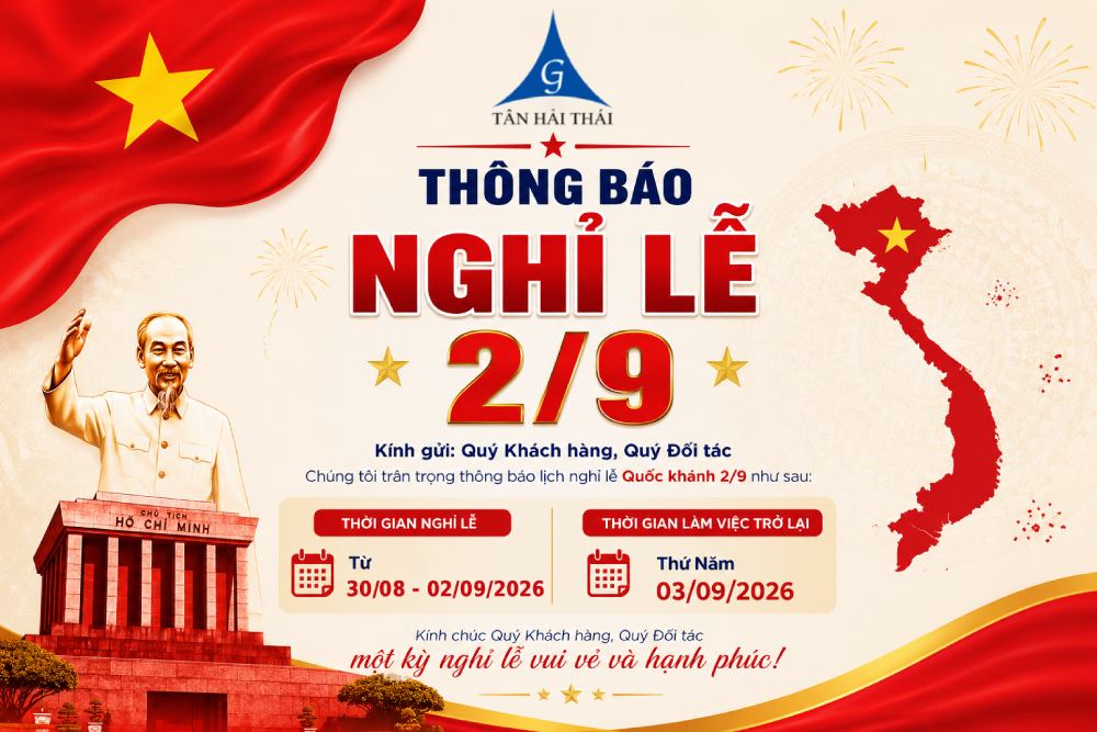 Công Ty Tân Hải Thái Thông Báo Nghỉ Lễ Quốc Khánh 2-9 Năm 2026